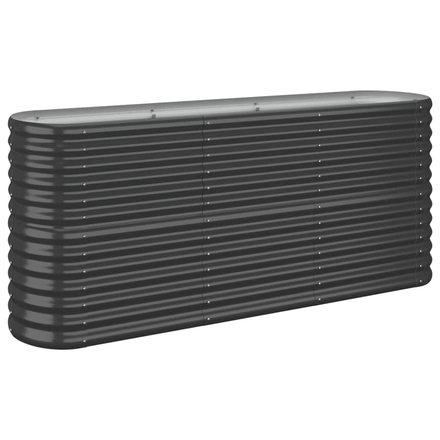 Plantenbak 152X40X68 Cm Gepoedercoat Staal Antracietkleurig 152 x 40 x 68 cm