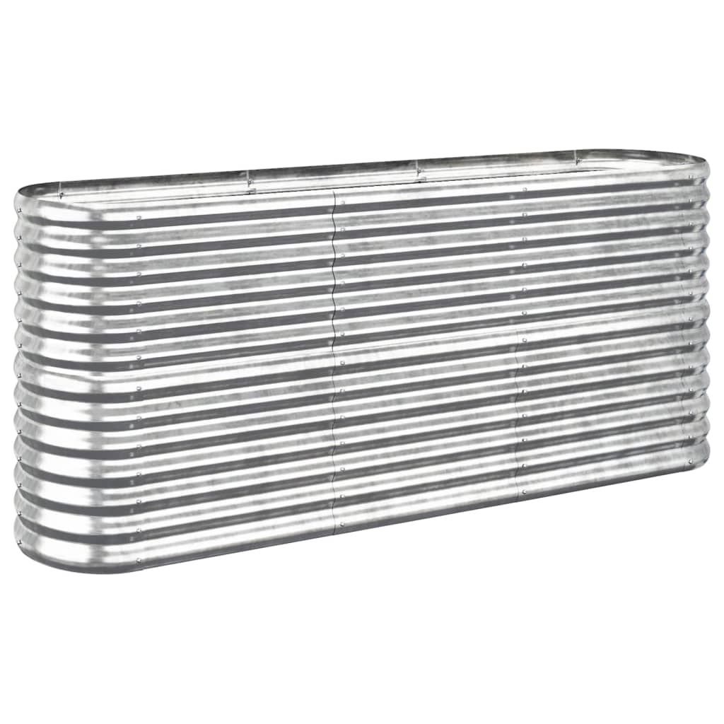 Plantenbak 152x40x68 cm gegalvaniseerd staal zilverkleurig