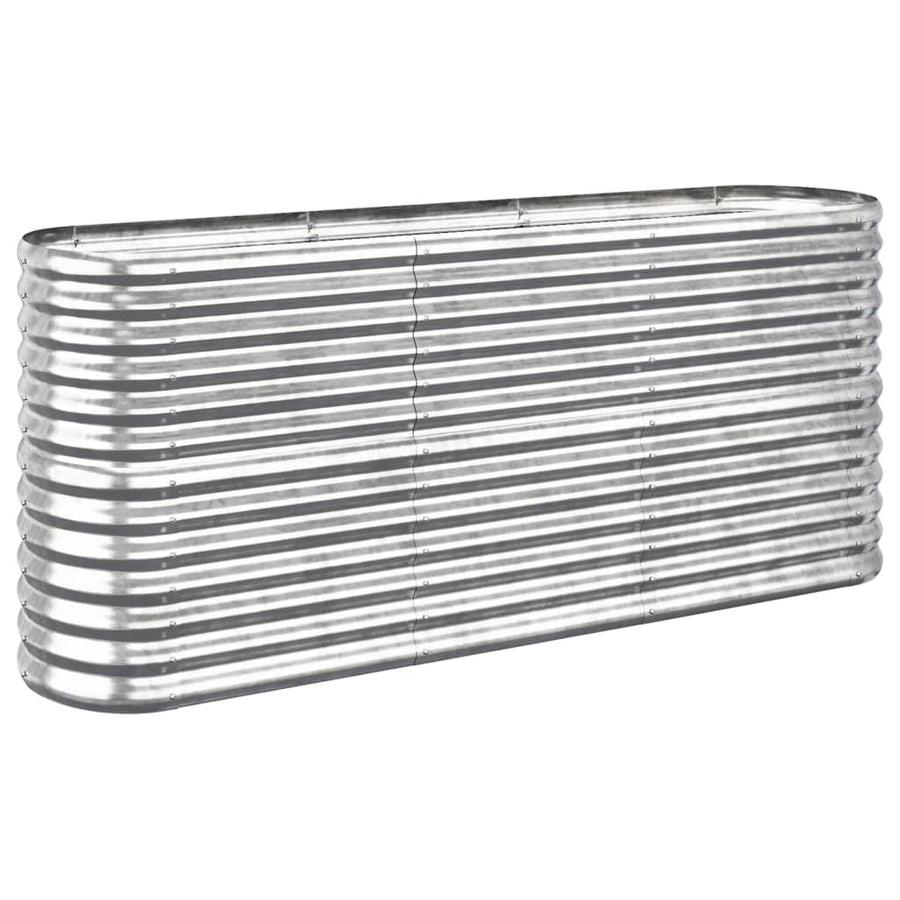 Plantenbak 152x40x68 cm gegalvaniseerd staal zilverkleurig