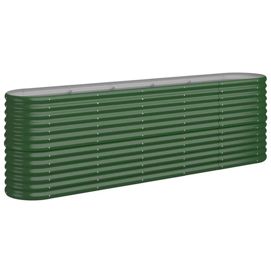 Plantenbak Gepoedercoat Staal 224 x 40 x 68 cm Groen