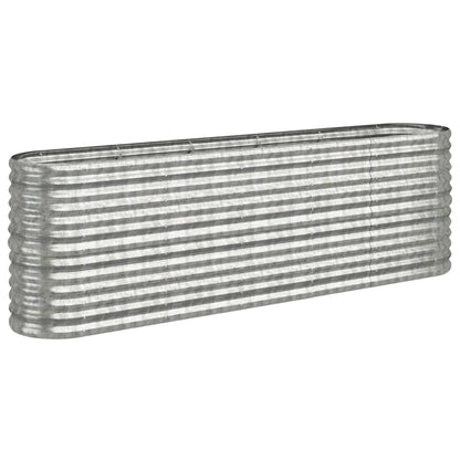 Plantenbak 224x40x68 cm gegalvaniseerd staal zilverkleurig