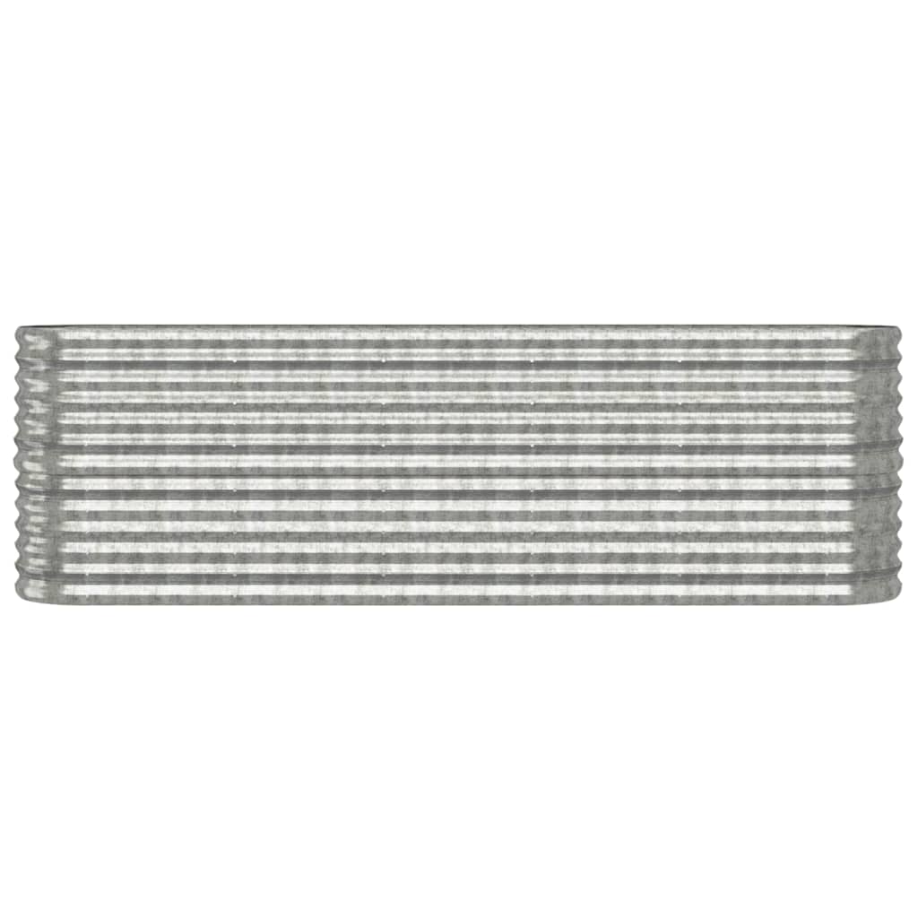 Plantenbak 224x40x68 cm gegalvaniseerd staal zilverkleurig