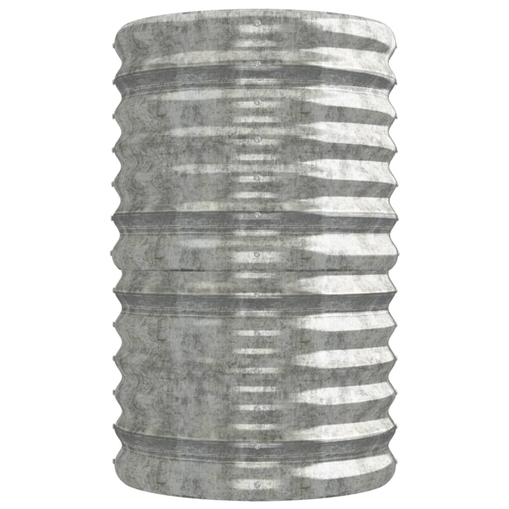 Plantenbak 224x40x68 cm gegalvaniseerd staal zilverkleurig