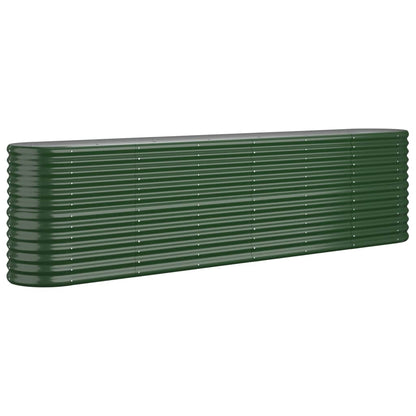 Plantenbak 260X40X68 Cm Gepoedercoat Staal Groen 1 260 x 40 x 68 cm