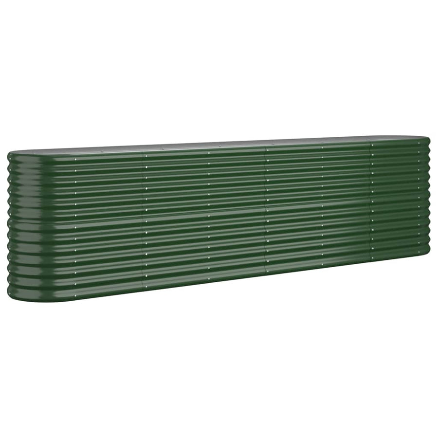 Plantenbak 260X40X68 Cm Gepoedercoat Staal Groen 1 260 x 40 x 68 cm
