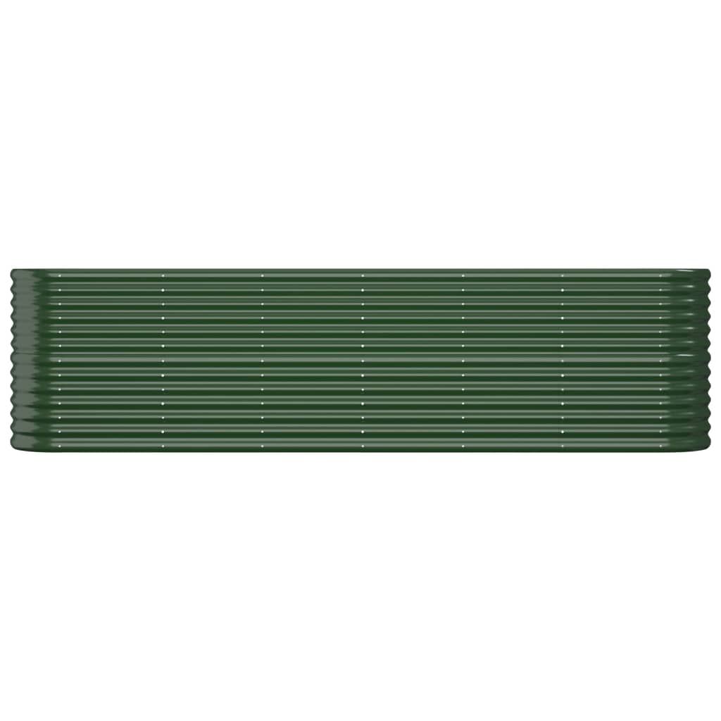 Plantenbak 260X40X68 Cm Gepoedercoat Staal Groen 1 260 x 40 x 68 cm