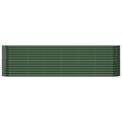 Plantenbak 260X40X68 Cm Gepoedercoat Staal Groen 1 260 x 40 x 68 cm