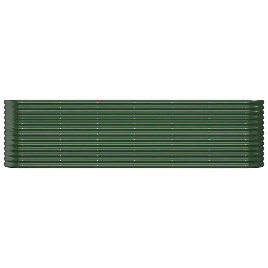 Plantenbak 260X40X68 Cm Gepoedercoat Staal Groen 1 260 x 40 x 68 cm