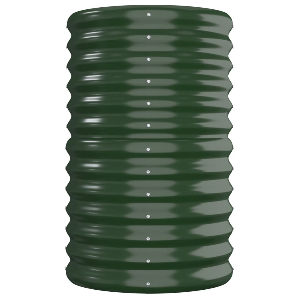 Plantenbak 260X40X68 Cm Gepoedercoat Staal Groen 1 260 x 40 x 68 cm