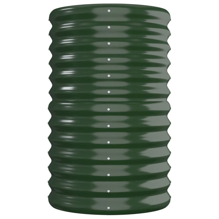 Plantenbak 260X40X68 Cm Gepoedercoat Staal Groen 1 260 x 40 x 68 cm