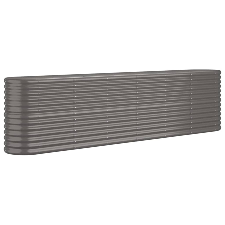 Plantenbak 260X40X68 Cm Gepoedercoat Staal Grijs 1 260 x 40 x 68 cm