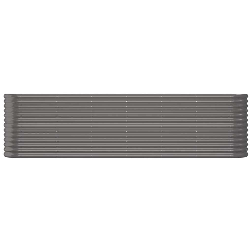 Plantenbak 260X40X68 Cm Gepoedercoat Staal Grijs 1 260 x 40 x 68 cm