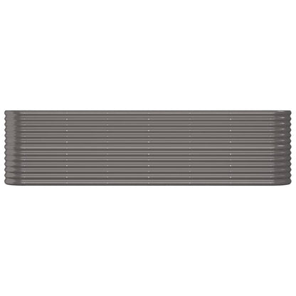 Plantenbak 260X40X68 Cm Gepoedercoat Staal Grijs 1 260 x 40 x 68 cm