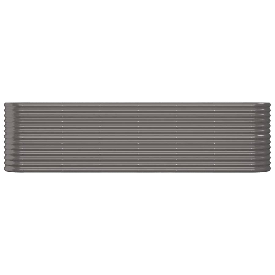 Plantenbak 260X40X68 Cm Gepoedercoat Staal Grijs 1 260 x 40 x 68 cm