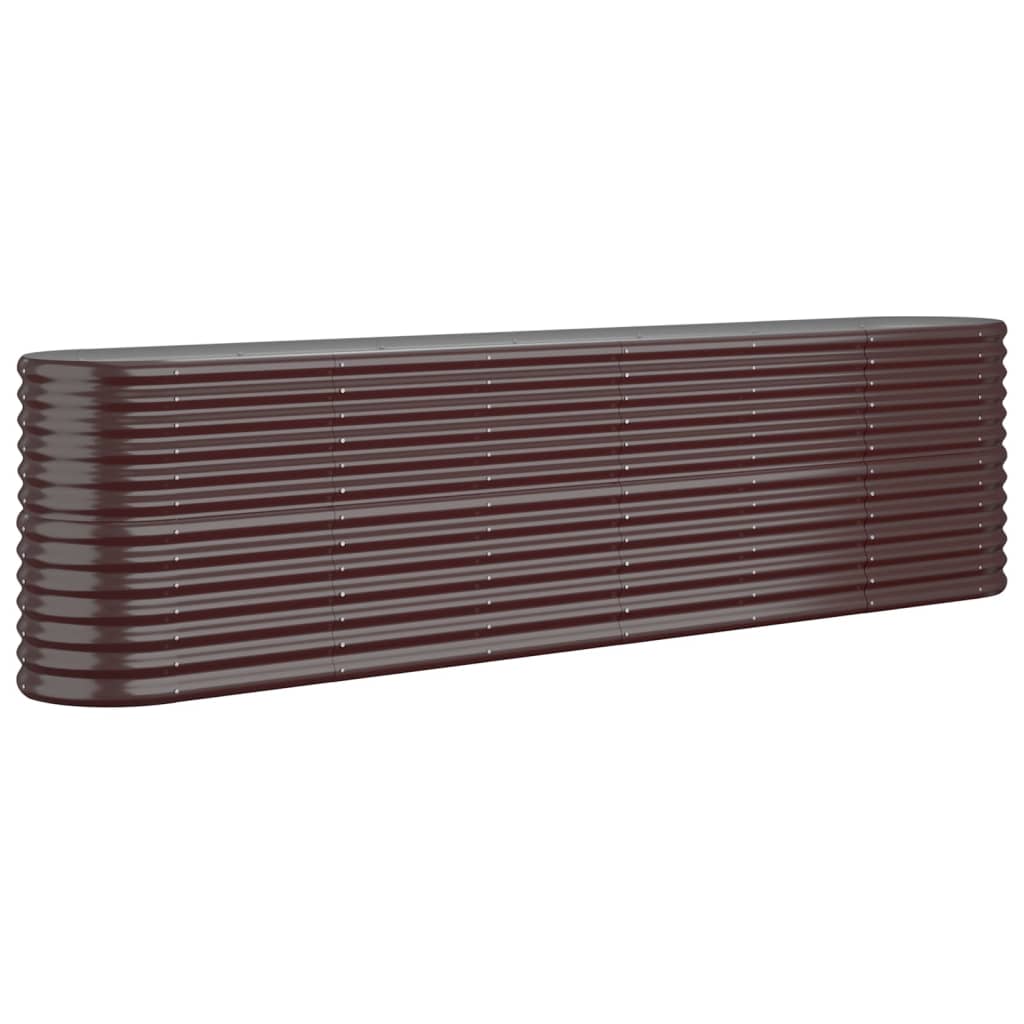 Plantenbak 260X40X68 Cm Gepoedercoat Staal Bruin