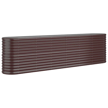 Plantenbak 260X40X68 Cm Gepoedercoat Staal Bruin