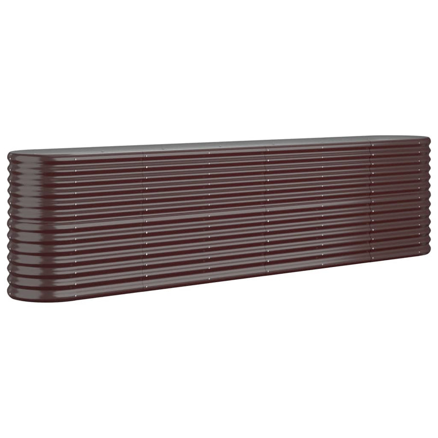 Plantenbak 260X40X68 Cm Gepoedercoat Staal Bruin