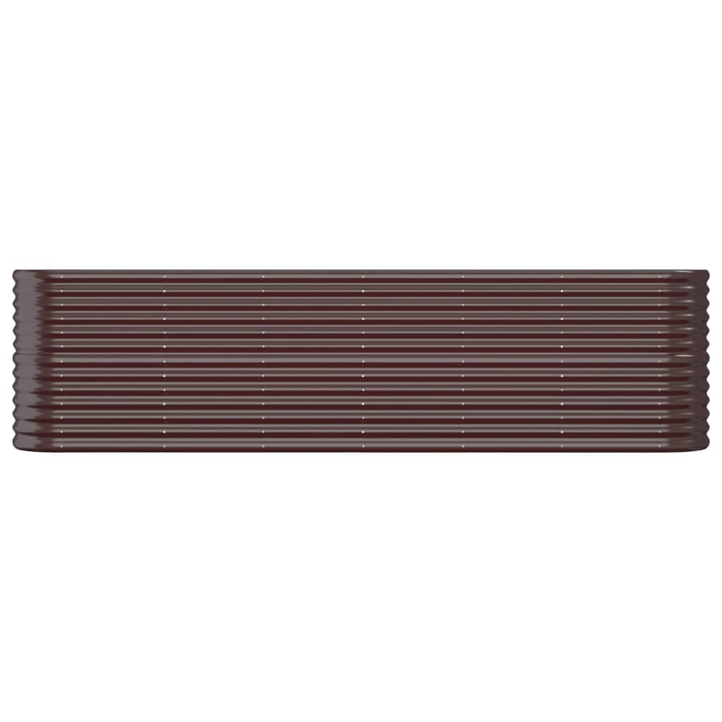 Plantenbak 260X40X68 Cm Gepoedercoat Staal Bruin