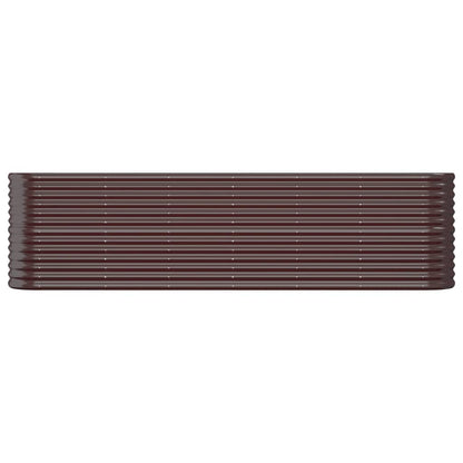 Plantenbak 260X40X68 Cm Gepoedercoat Staal Bruin