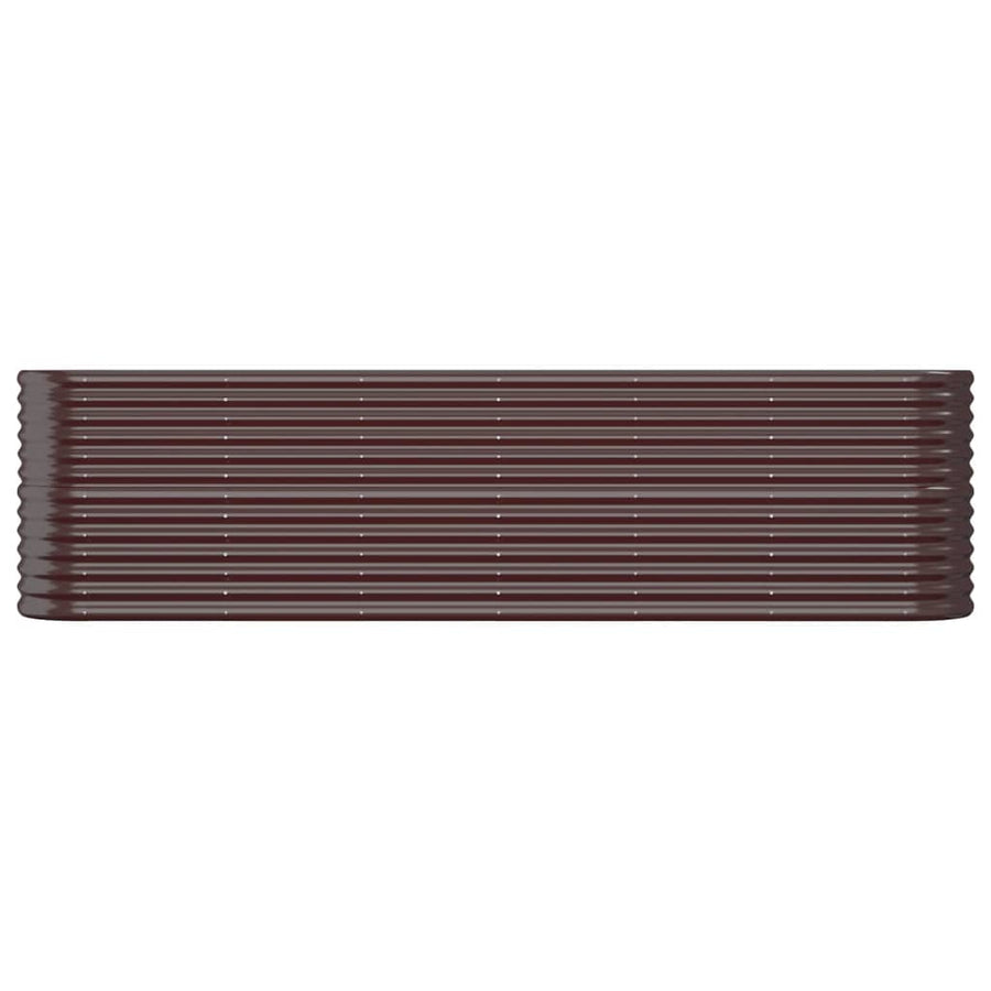 Plantenbak 260X40X68 Cm Gepoedercoat Staal Bruin