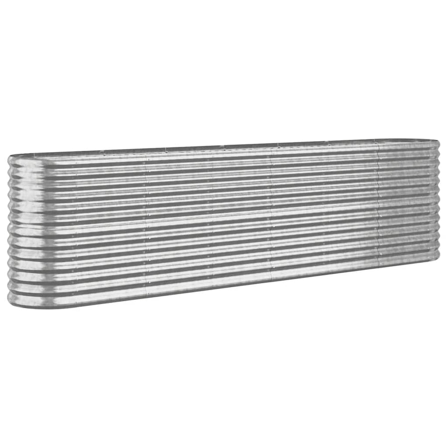 Plantenbak 260x40x68 cm gegalvaniseerd staal zilverkleurig
