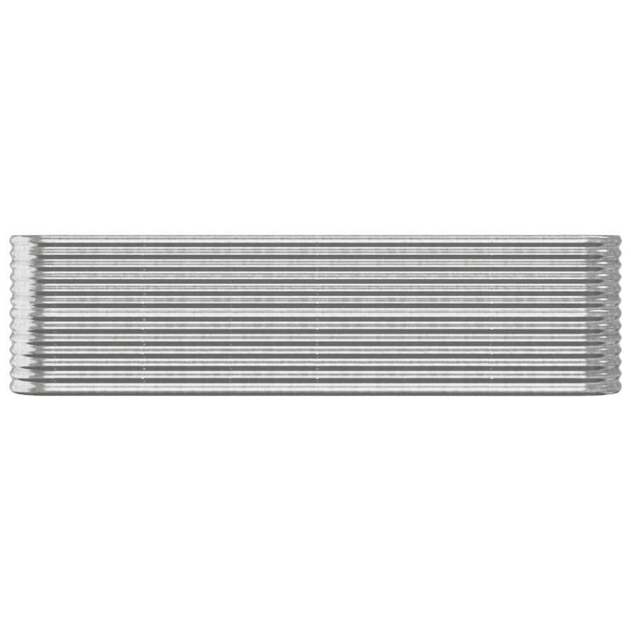 Plantenbak 260x40x68 cm gegalvaniseerd staal zilverkleurig