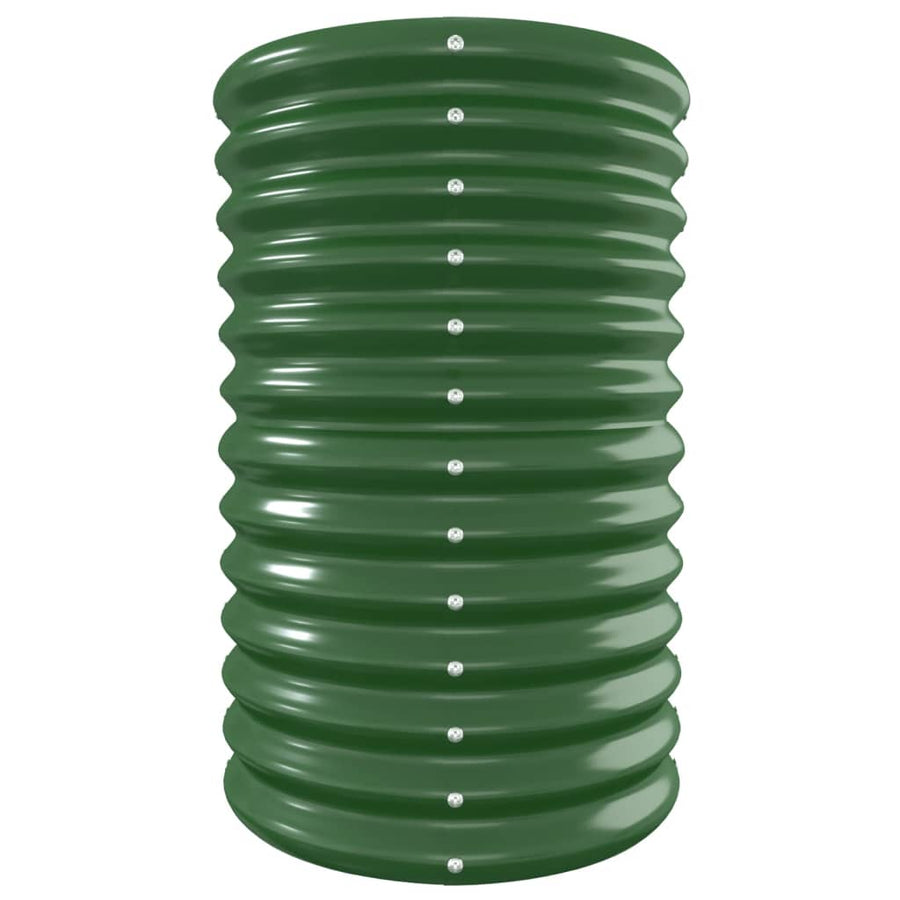 Plantenbak 332x40x68 cm gepoedercoat staal groen