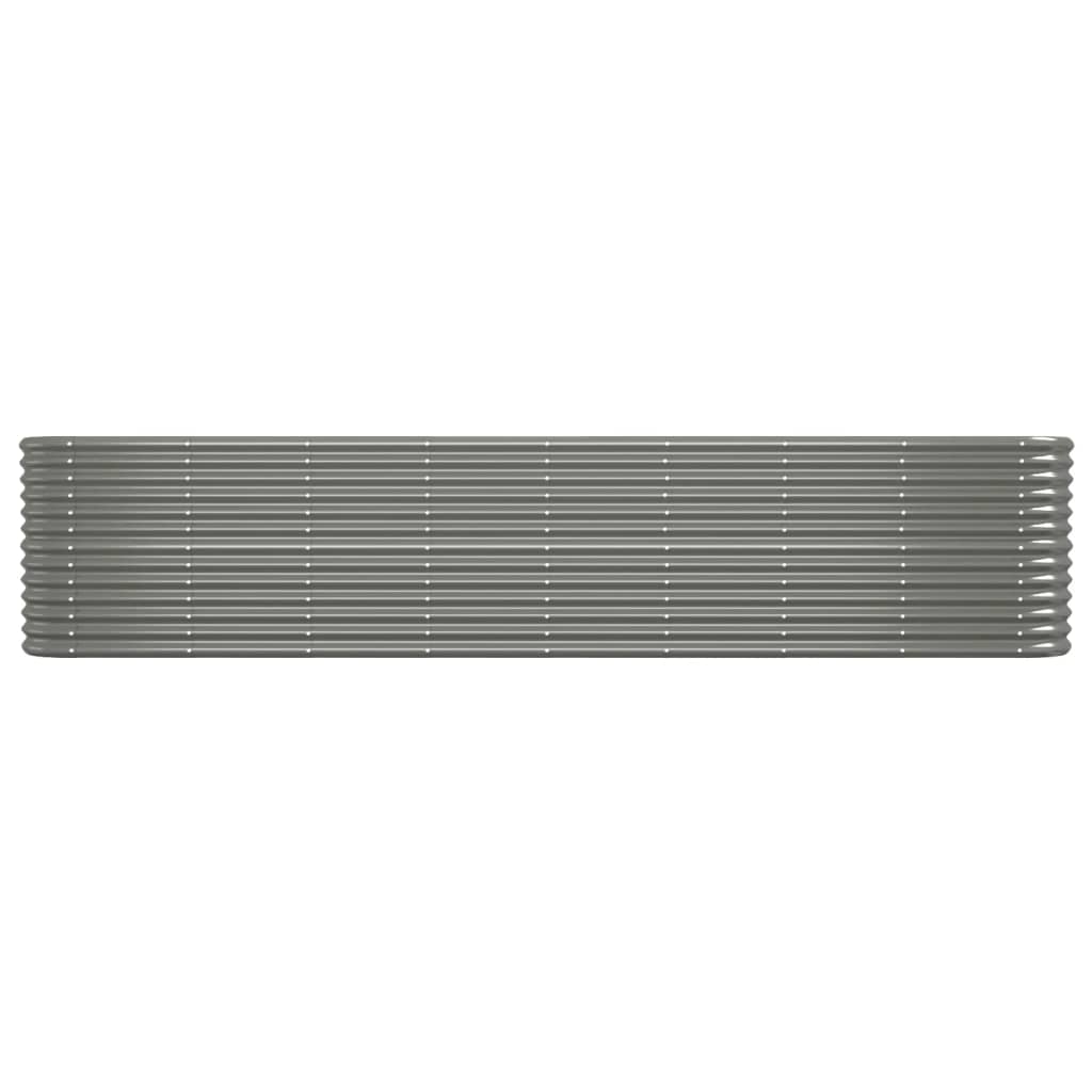 Plantenbak 332X40X68 Cm Gepoedercoat Staal Grijs