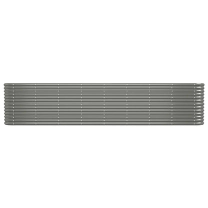 Plantenbak 332X40X68 Cm Gepoedercoat Staal Grijs