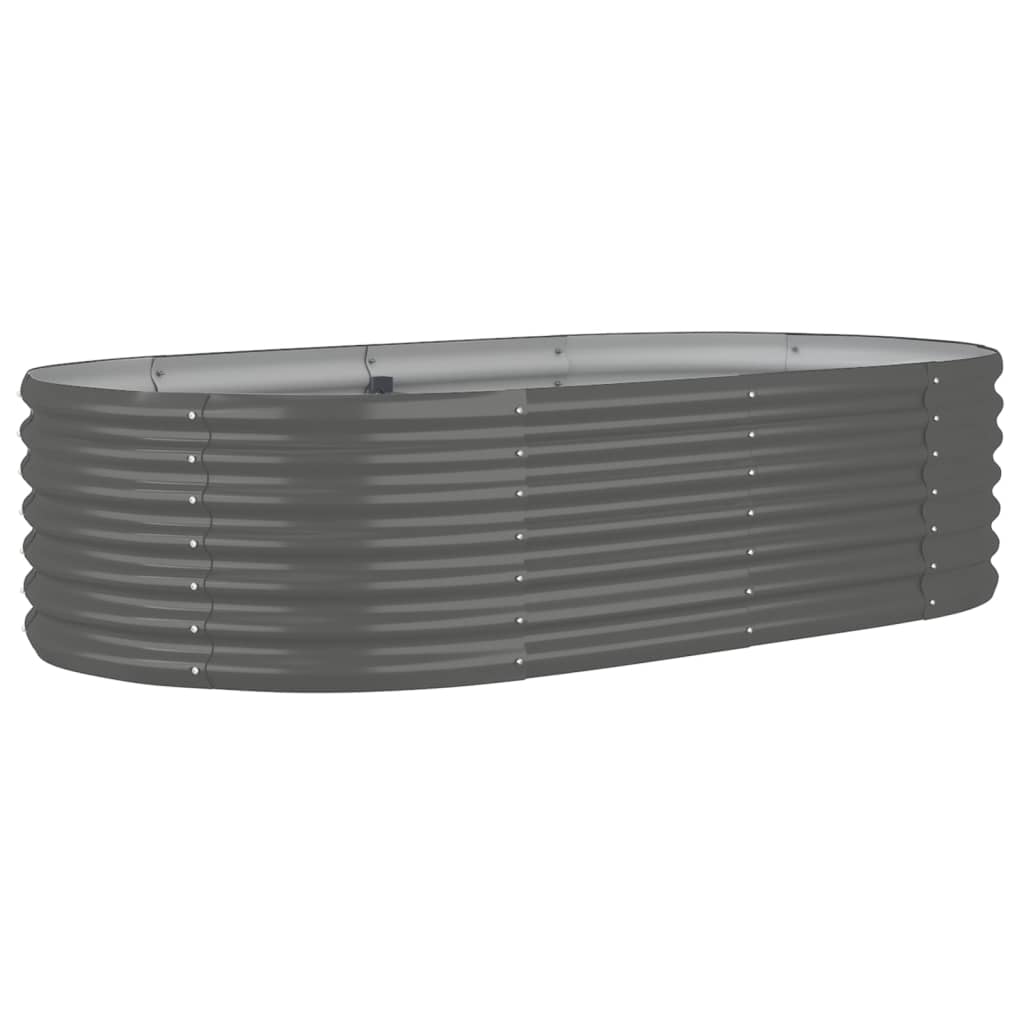 Plantenbak 152X80X36 Cm Gegalvaniseerd Staal Grijs