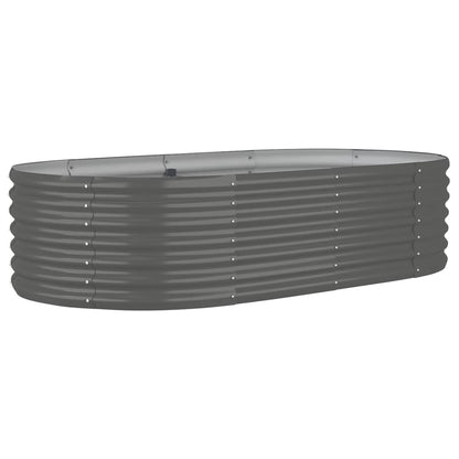 Plantenbak 152X80X36 Cm Gegalvaniseerd Staal Grijs