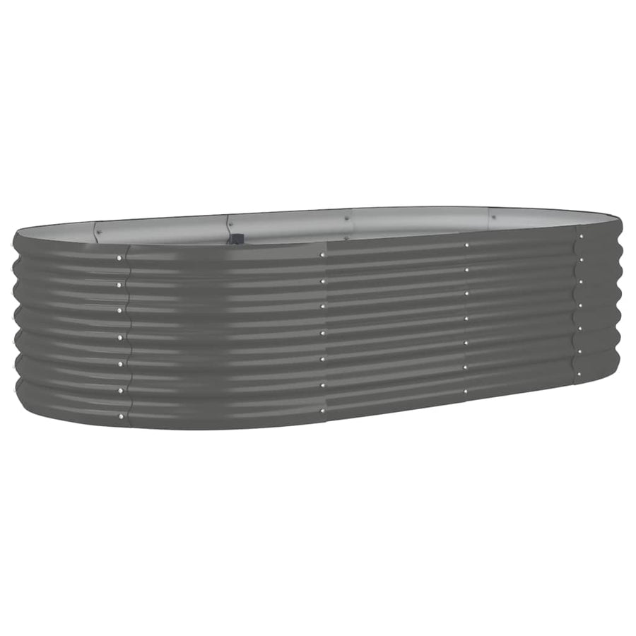 Plantenbak 152X80X36 Cm Gegalvaniseerd Staal Grijs