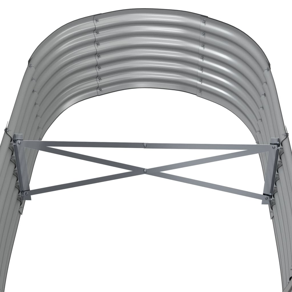 Plantenbak 152X80X36 Cm Gegalvaniseerd Staal Grijs