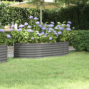 Plantenbak 152x80x36 cm gegalvaniseerd staal grijs