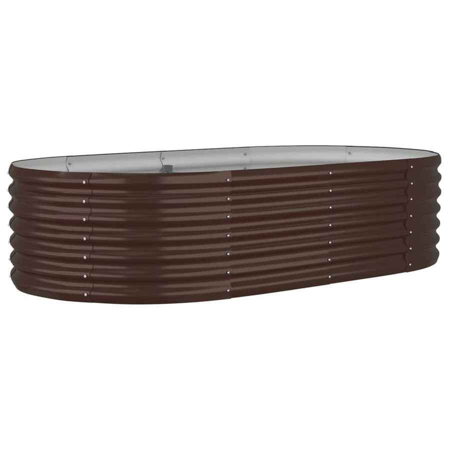 Plantenbak 152X80X36 Cm Gepoedercoat Staal Bruin