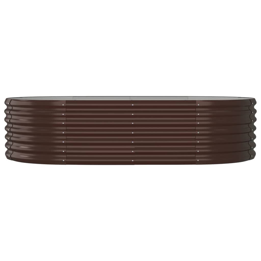 Plantenbak 152X80X36 Cm Gepoedercoat Staal Bruin