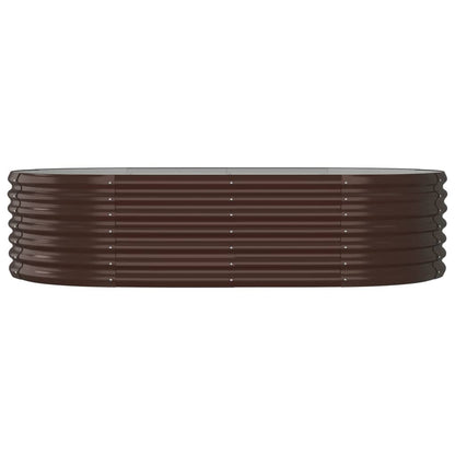 Plantenbak 152X80X36 Cm Gepoedercoat Staal Bruin