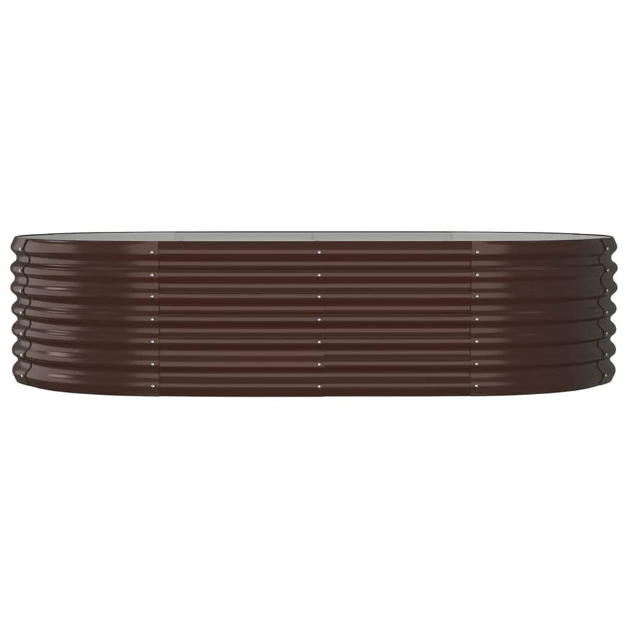 Plantenbak 152X80X36 Cm Gepoedercoat Staal Bruin