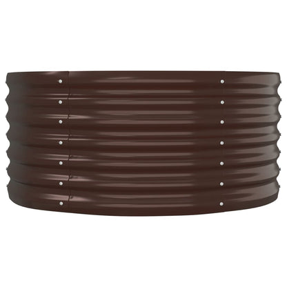 Plantenbak 152X80X36 Cm Gepoedercoat Staal Bruin
