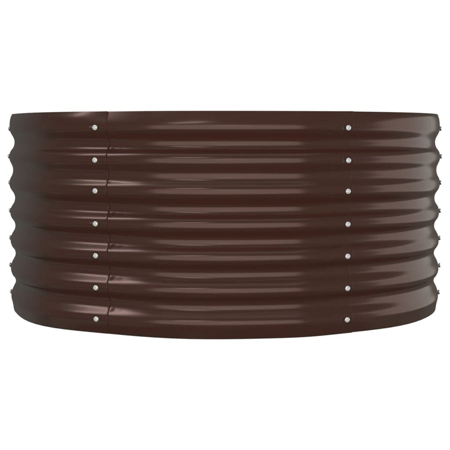 Plantenbak 152X80X36 Cm Gepoedercoat Staal Bruin