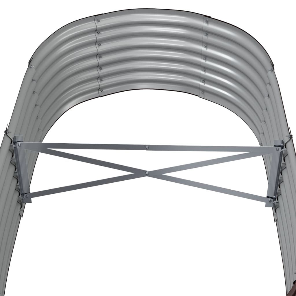 Plantenbak 152X80X36 Cm Gepoedercoat Staal Bruin