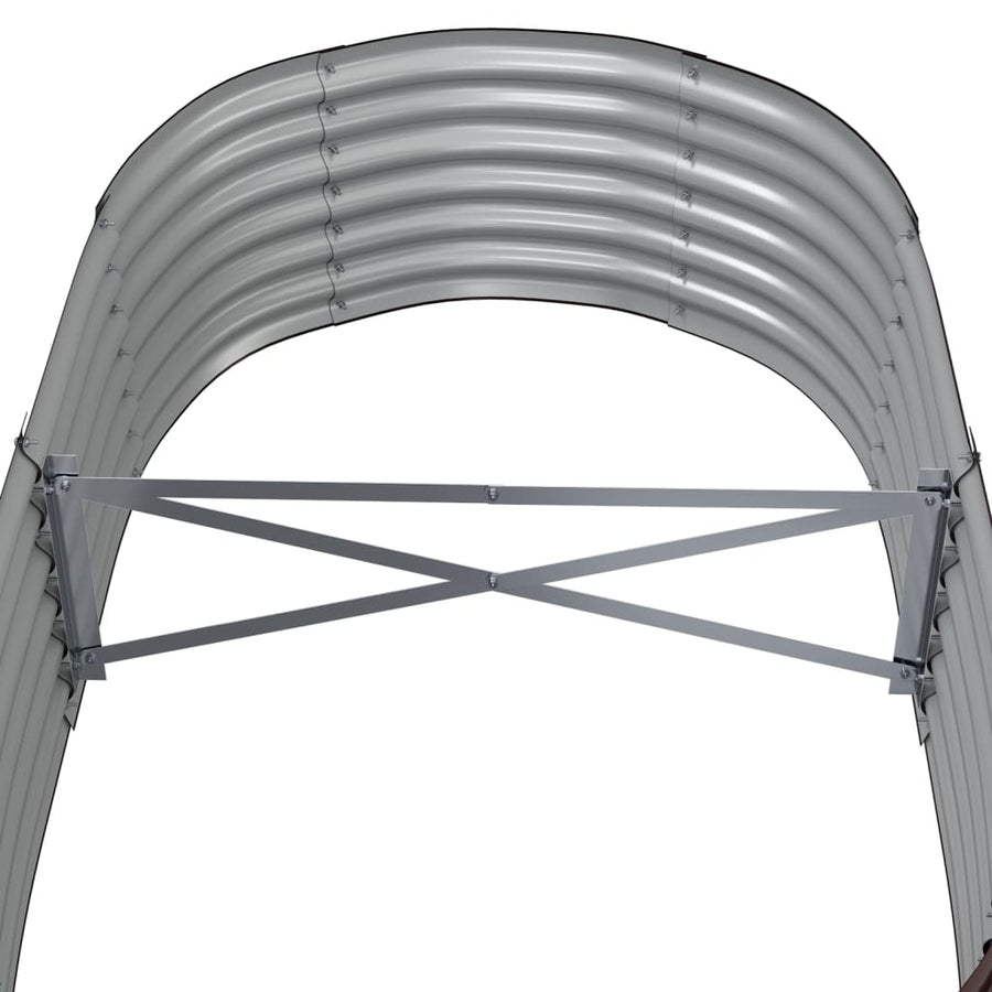 Plantenbak 152X80X36 Cm Gepoedercoat Staal Bruin