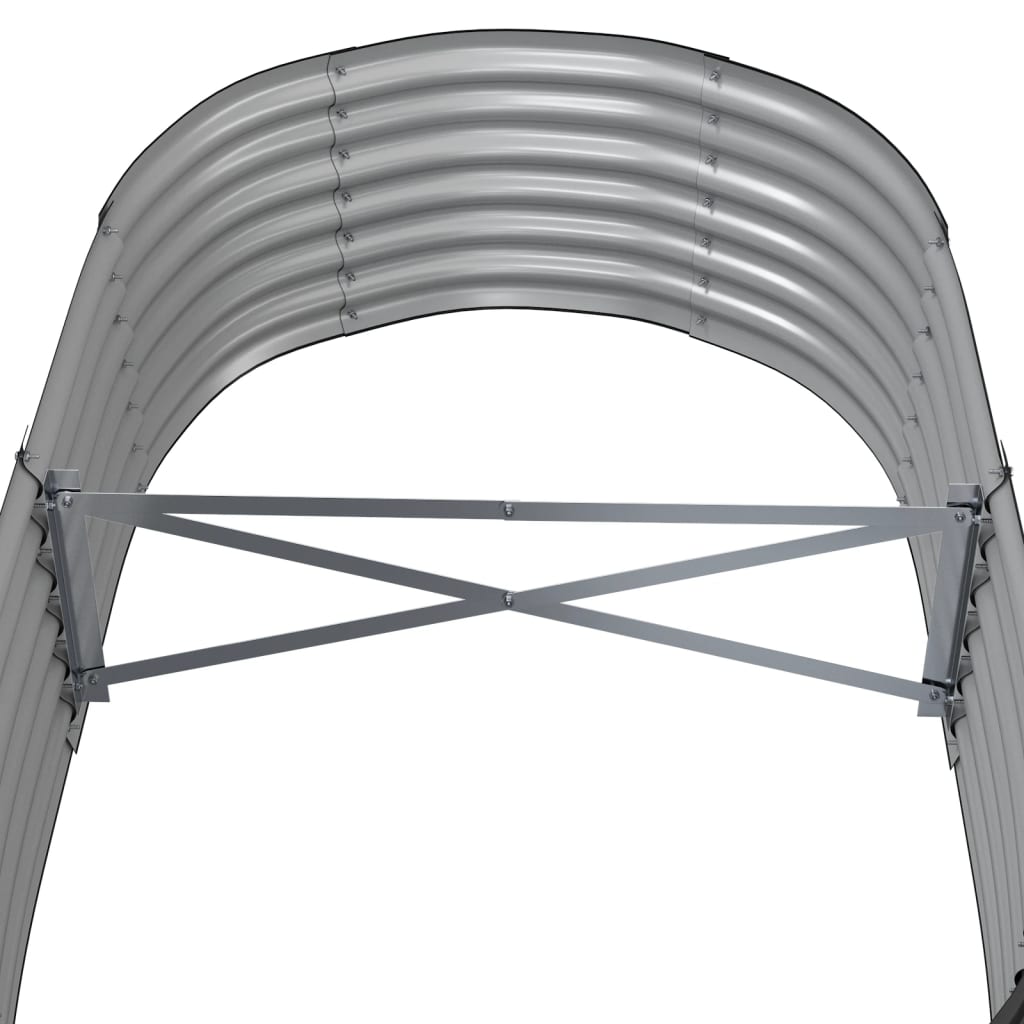 Plantenbak 152x80x36 cm gepoedercoat staal antracietkleurig 152 x 80 x 36 cm