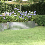 Plantenbak 152x80x36 cm gepoedercoat staal zilver