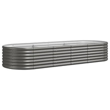 Plantenbak 224x80x36 cm gepoedercoat staal grijs 224 x 80 x 36 cm Grijs