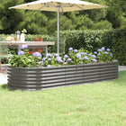 Plantenbak 224x80x36 cm staal grijs
