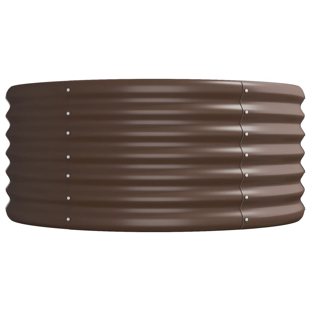 Plantenbak 224x80x36 cm gepoedercoat staal bruin 224 x 80 x 36 cm Bruin
