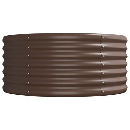 Plantenbak 224x80x36 cm gepoedercoat staal bruin 224 x 80 x 36 cm Bruin