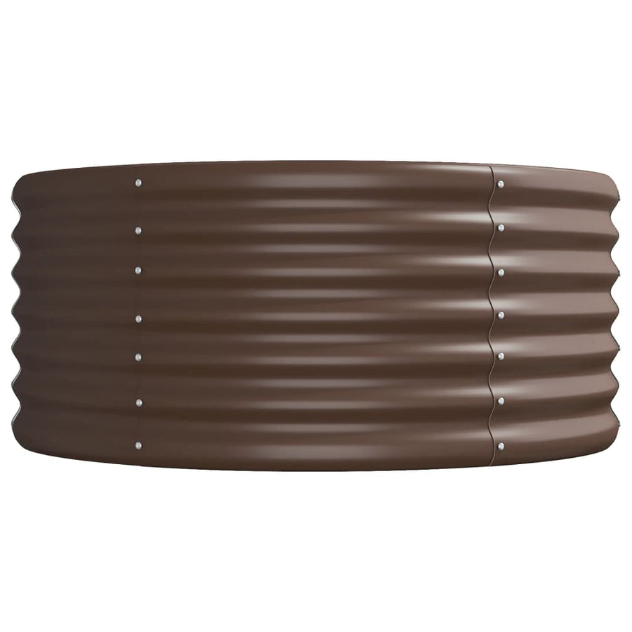 Plantenbak 224x80x36 cm gepoedercoat staal bruin 224 x 80 x 36 cm Bruin