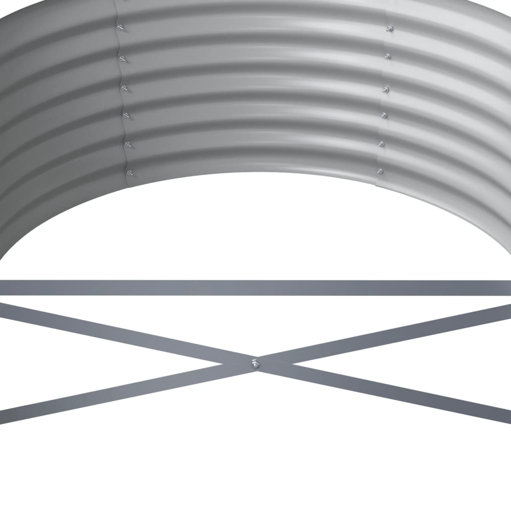 Plantenbak 224x80x36 cm gepoedercoat staal bruin 224 x 80 x 36 cm Bruin